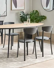 Set of 4 Garden Chairs VIESTE Dark Grey_861693