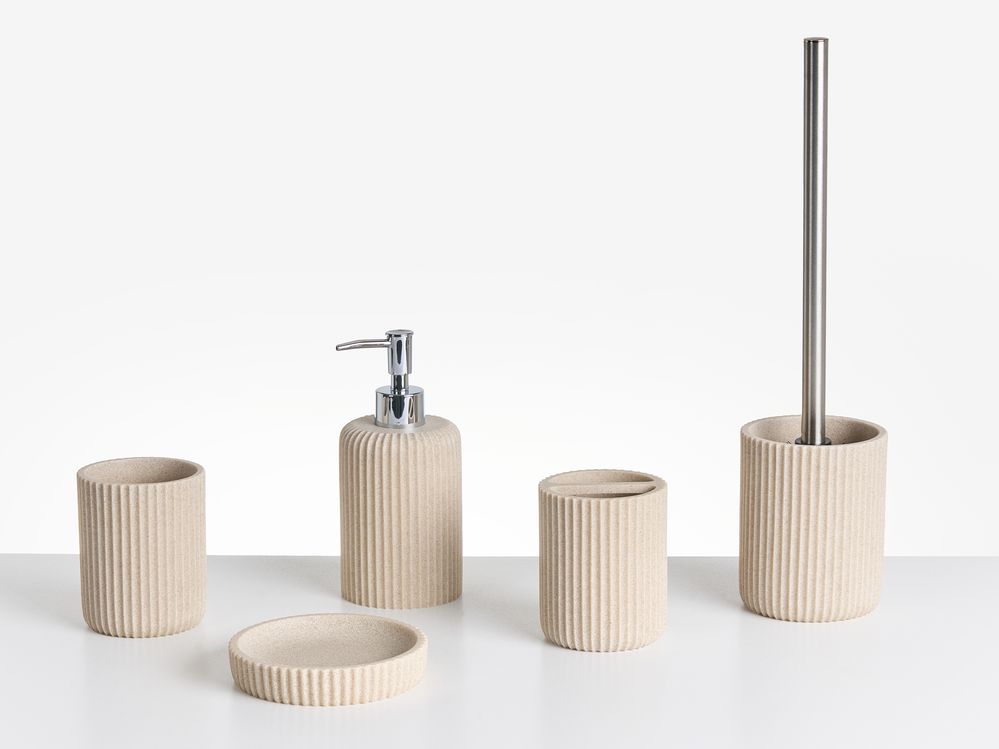 5-Piece Bathroom Accessories Set CAMANA Light Beige