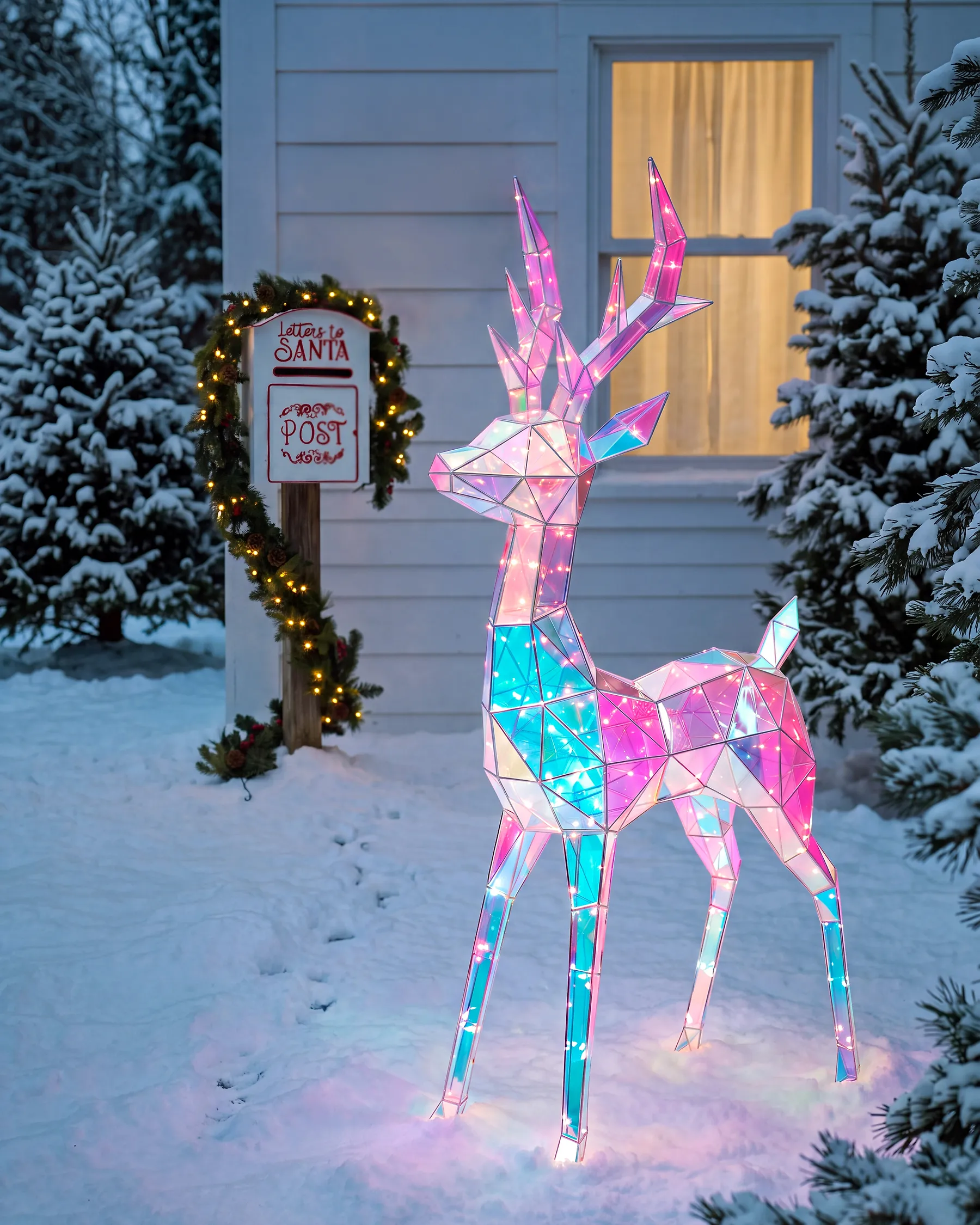 Ulkokoriste LED-valo HALSUA 76 cm Poro Monivärinen_1175569