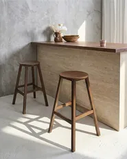Set med 2 barstolar ANCELLE Bambu Mörkbrun_1048726