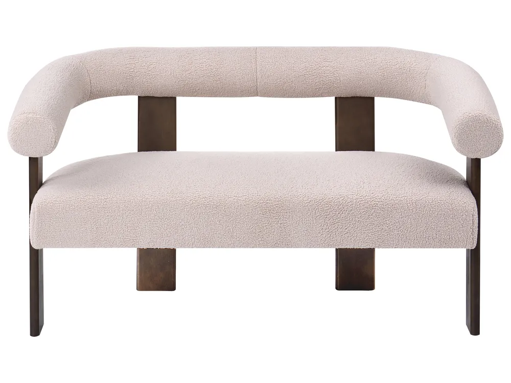 Sohva 2-istuttava ILBRO Buklee Tummanruskea/beige_1061215