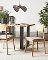 Set med 2 matstolar SCANDIA Trä Taupe