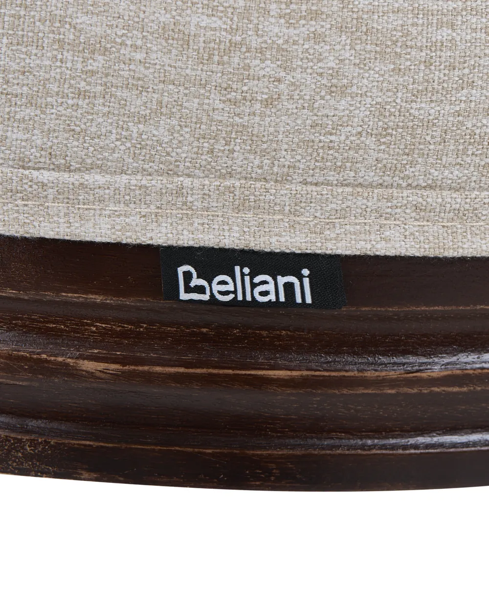 Set of 2 Chairs BONANZA Wood Dark Brown/ Beige_1095765