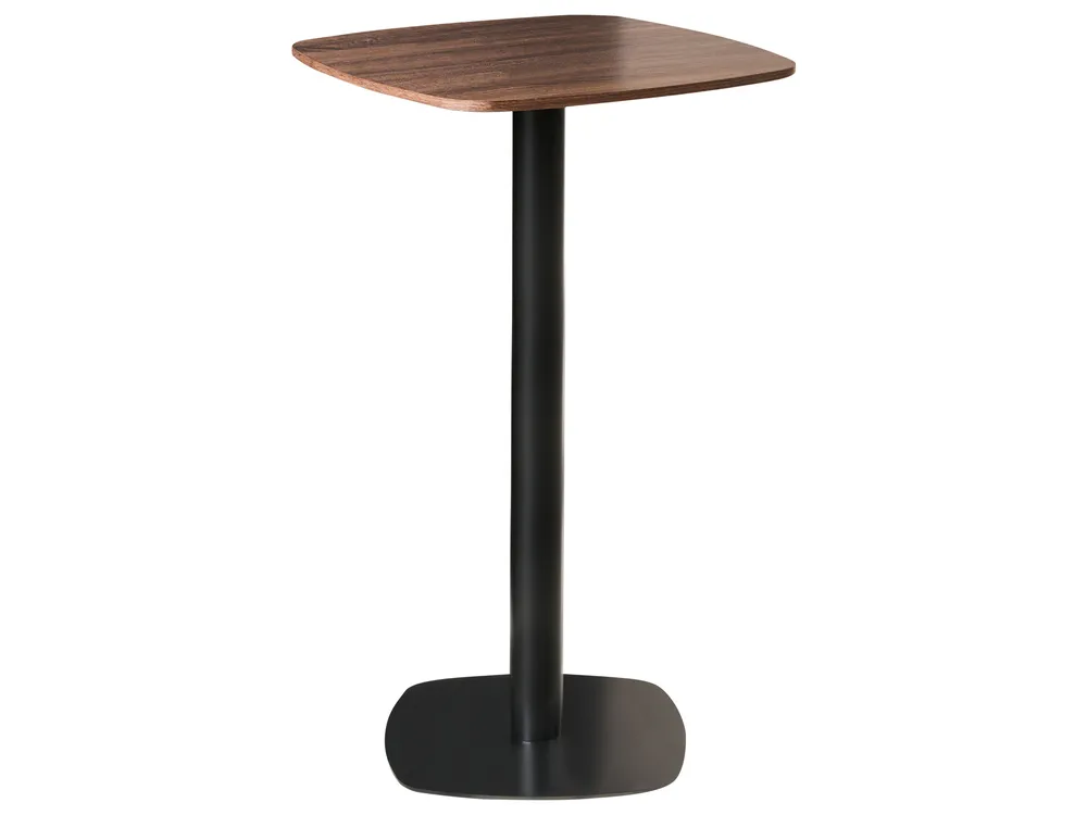 Bar Table MORELLA Black/ Dark Brown 60 cm 60 cm