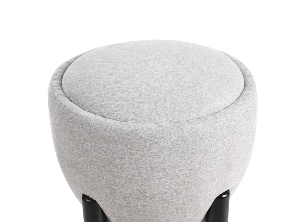 Pouffe ARCHIE Faux Linen Grey_991202