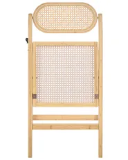 Set of 2 Dining Chairs Folding ORAISON Bamboo Light Brown_1048957