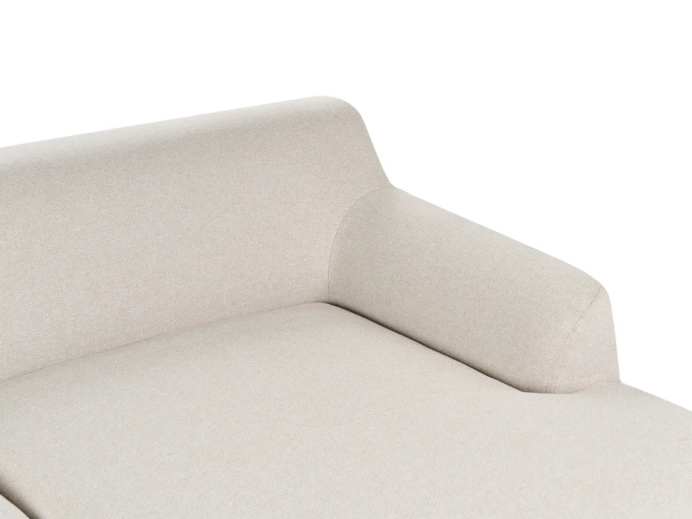 Corner Sofa 3 Seater SOSJO Fabric Light Beige Left Hand_941157