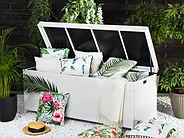 Storage Box MODENA 158 cm 63 cm PE Rattan White_1155497