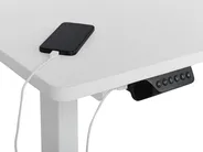 Electric Adjustable Corner Desk DESTINES 160 cm 109 cm White Right Hand_927763