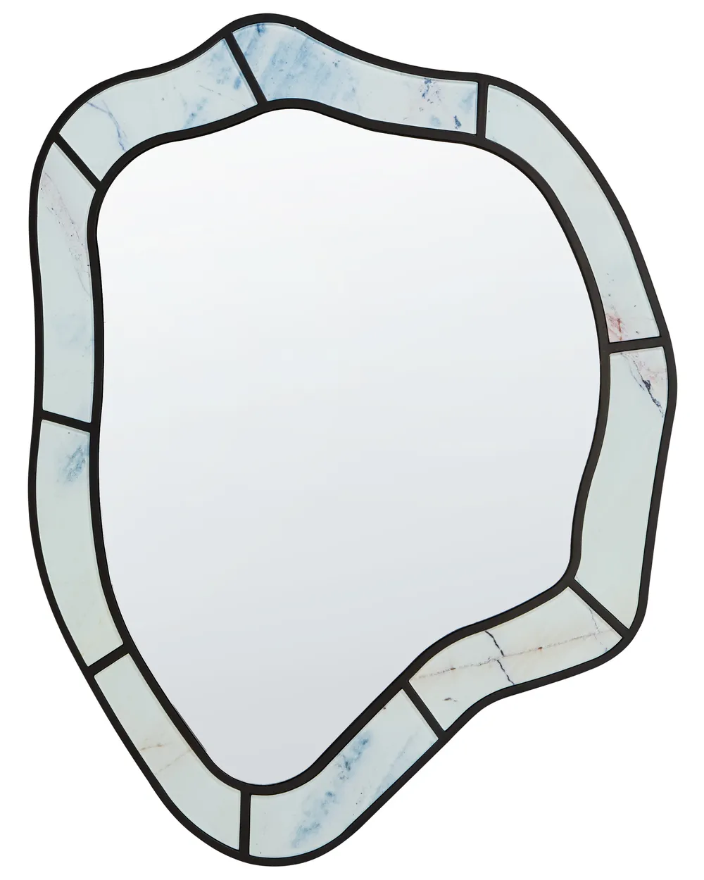 Wall Mirror LIVERDUN 64 cm 86 cm Light Blue