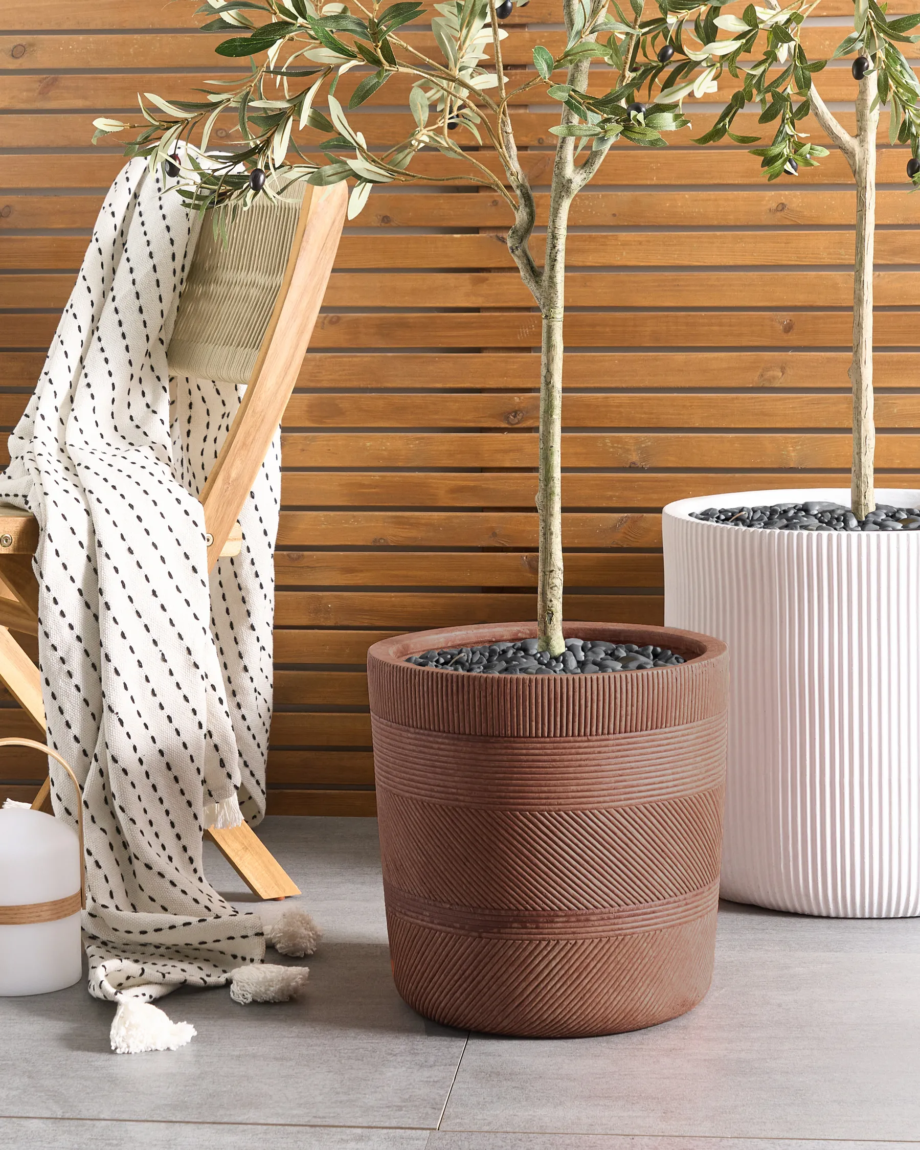 Plant Pot VOULA 36 cm Golden Brown_871798