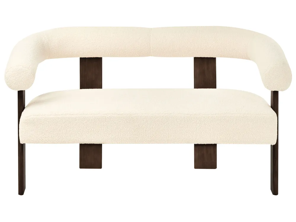 Living Room Set ILBRO Boucle Off-White/ Dark Brown_984999
