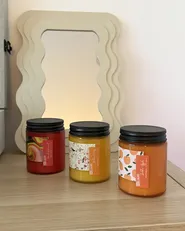 Tuoksukynttiläsetti 3 kpl FRUITY BLOOM Soijavaha Hedelmätuoksut_973239