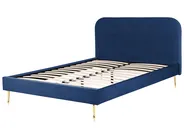 Bed Velvet FLAYAT 140 x 200 cm (EU Double) Navy Blue_834196