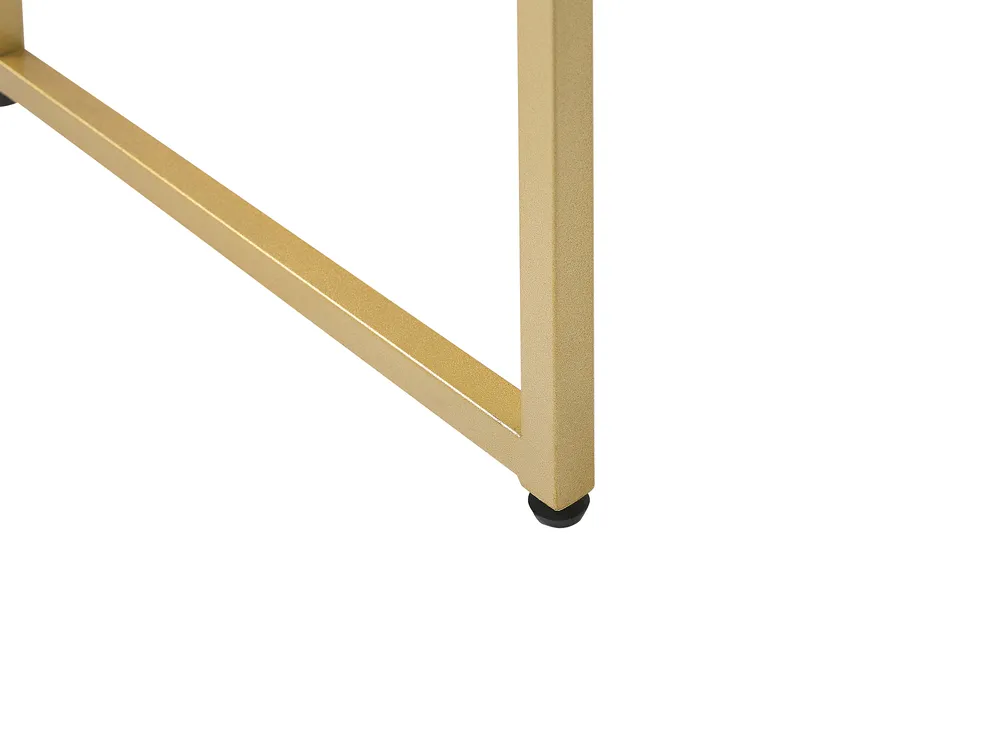Konsolbord DAPHNE 100 cm 48 cm med lådor Vit/ Guld_811530