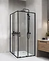 Suihkunurkka TELA 80 x 80 x 185 cm Musta