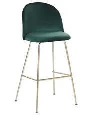 Set med 2 barstolar ARCOLA Sammet Smaragdgrön_781132