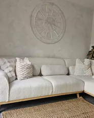 Corner Sofa 3 Seater SIMOS Boucle White Left Hand_948593