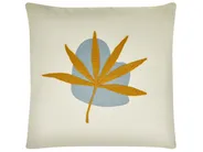 Set of 2 Decorative Cushions DAVALLIA 45 x 45 cm Beige Plant Pattern_810803