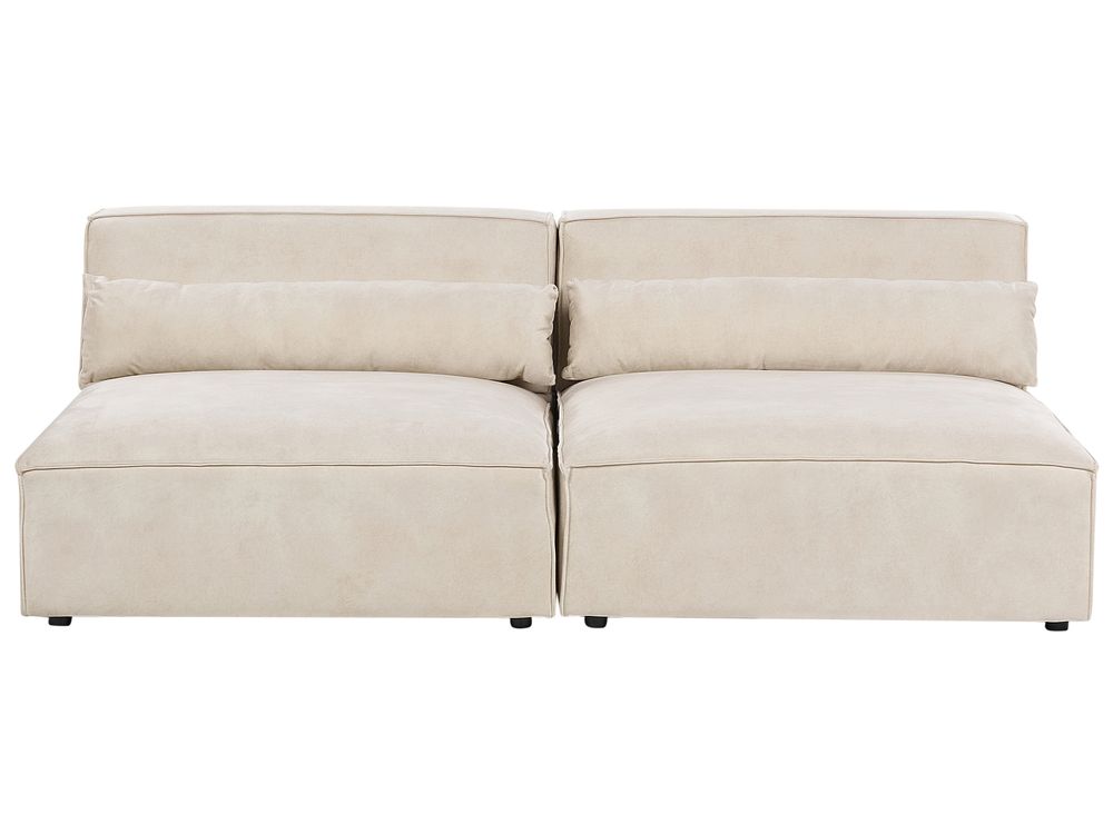 Modulsofa 2-seters HELLNAR Fløyel Lys beige