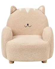 Barnfåtölj Katt ZOAR Bouclé Beige_975921