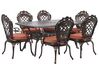 Garden Dining Set 6 Seater LIZZANO with Cushions Metal Dark Brown