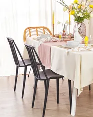 Set of 2 Dining Chairs VENTNOR Black_822637