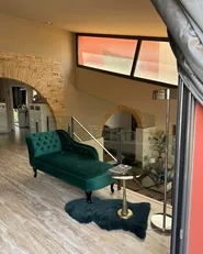 Vänstervänd schäslong NIMES Sammet Mörkgrön_1045960