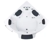 Corner Hot Tub with LED CUYABENO 2110 x 1500 mm White_1033725