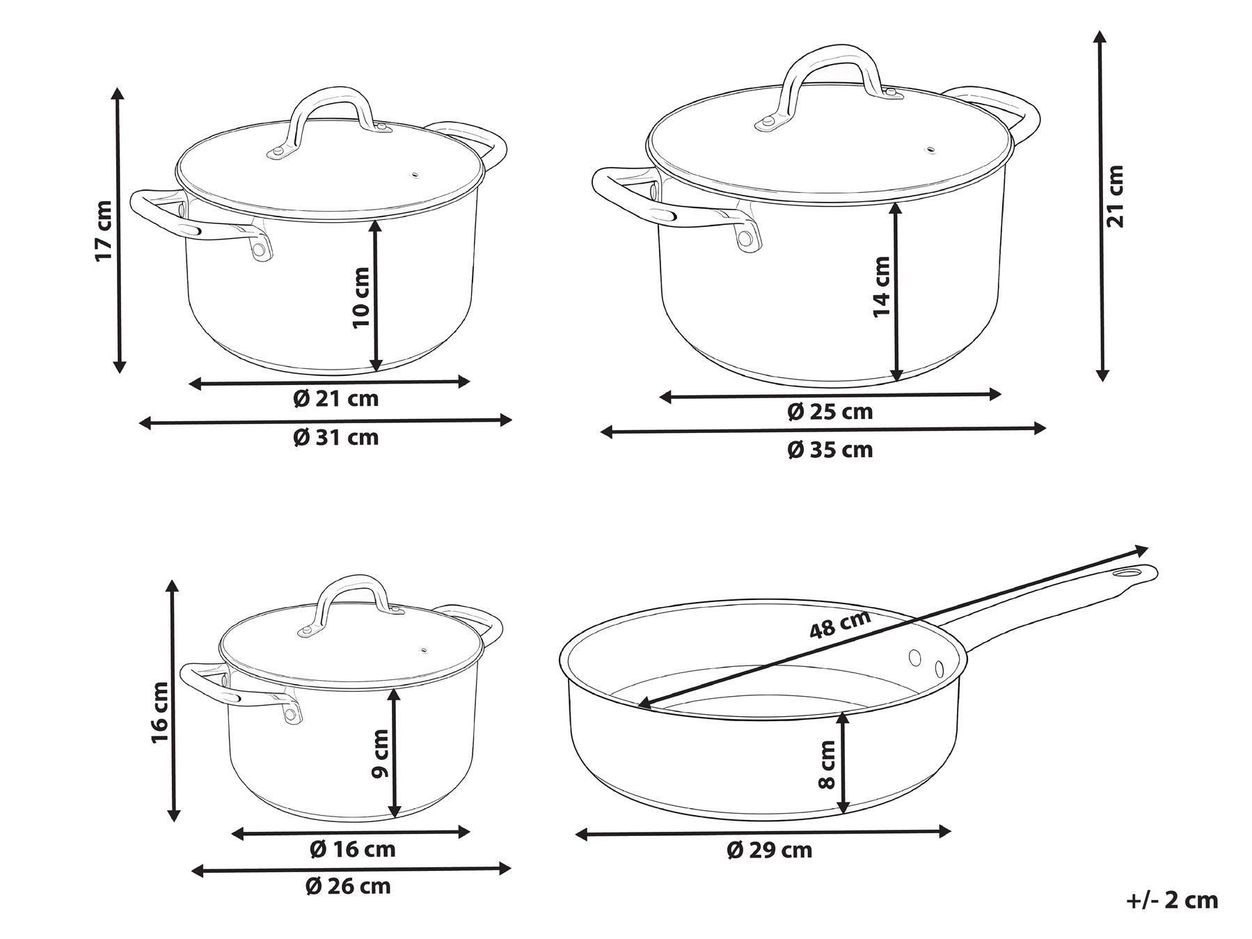 7 Piece Cookware Set PRIMECOOK Stainless Steel Silver_1043374