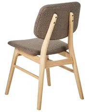 Set of 2 Dining Chairs ELAINE Boucle Light Brown/ Taupe_952286