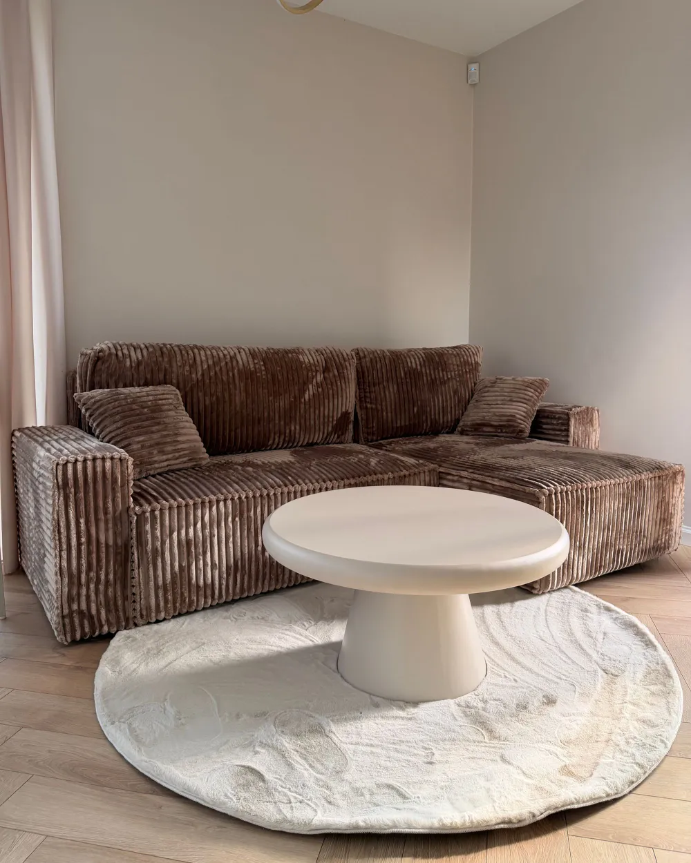 Matta VANTIRA Ljusbeige ø 160 cm_1175086
