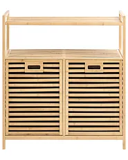 Vaskeriskap med vippbar front CEJAR 88 cm Bambus Lysebrun_1144740