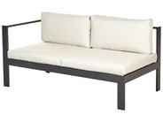 Garden Corner Sofa with Table 5 Seater MESSINA Grey/ Beige Left Hand_878249