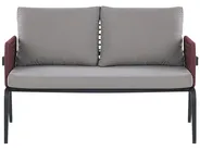 Garden Lounge Set with Table 4 Seater SCIACCA Metal Grey_825648