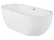Freestanding Hot Tub with LED NEVIS 1700 x 800 mm White_798686