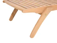 Sun Lounger CESANA Reclining Acacia Wood Light Brown_691172