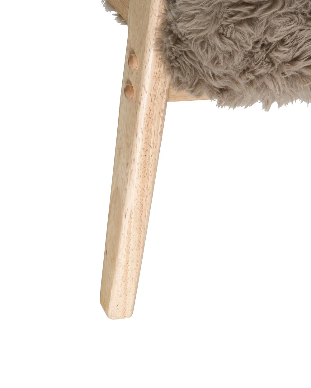 Armchair LEKNES Faux Fur Taupe_1019284