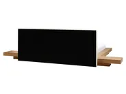 Bed with LED Faux Leather ZEN 160 x 200 cm (EU King Size) Natural Ash Wood_941335