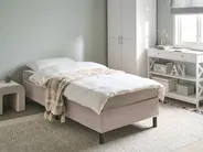 Divan Bed without Headboard Fabric COUNTESS 90 x 200 cm (EU Single) Beige_1054076