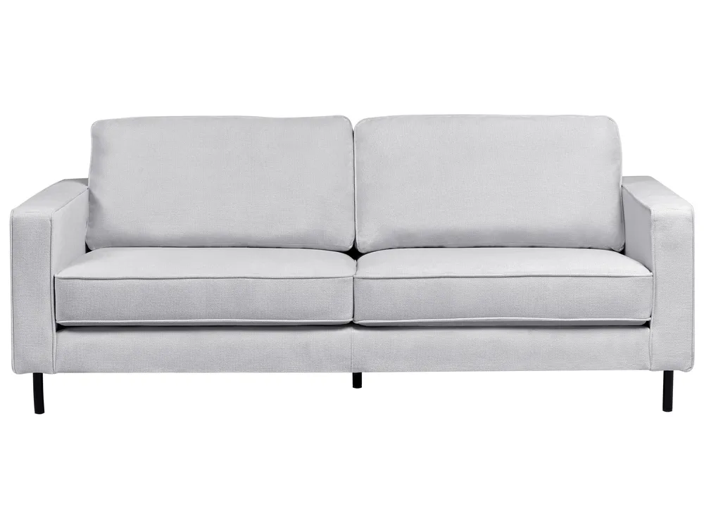 Sofa 3 Seater SAVALEN Fabric Light Grey