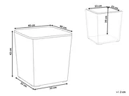 Säilytyslaatikko SARANDI 40 cm 40 cm Ruskeanharmaa_1054170