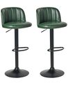 Baarijakkarasetti 2 kpl VLORE pyörivä Keinonahka Tummanvihreä