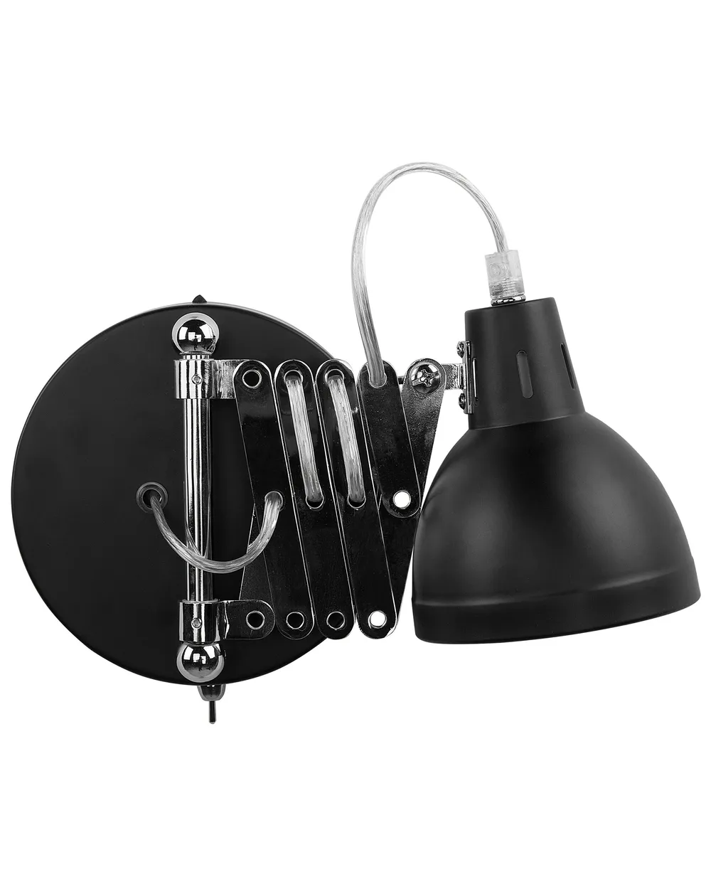 Vägglampa HARRINGTON Justerbar Metall Svart_731176