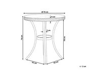 Bistro Table RIFREDDO 70 cm 70 cm Tempered Glass Black_799204