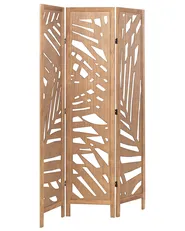 Rumsavdelare med 3 paneler VERNAGO 122 cm 170 cm Ljusbrun_874103