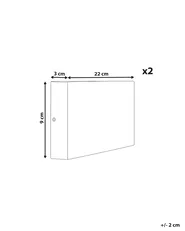 Set of 2 Outdoor LED Wall Lights ARDER White_1108030