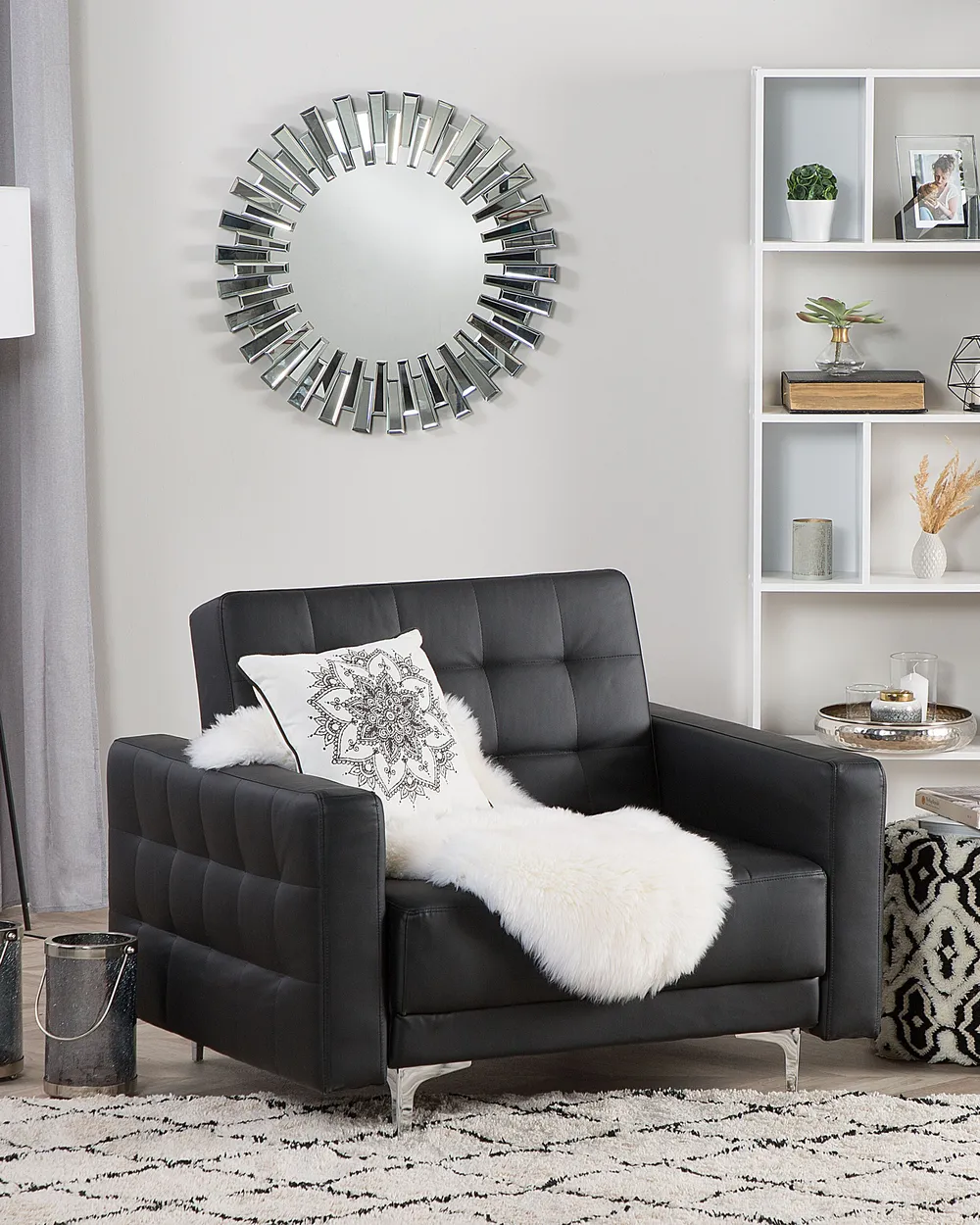 Armchair ABERDEEN Faux Leather Black