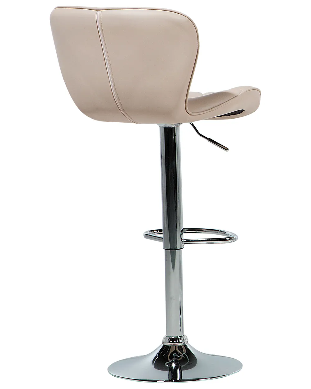 Set med 2 barstolar VALETTA Vridbar Konstläder Ljusbeige_782071