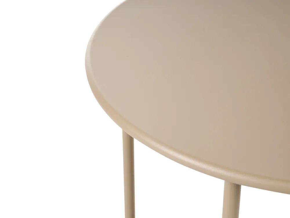 Bistro Table OVARO 50 cm 50 cm Metal Beige_1026853